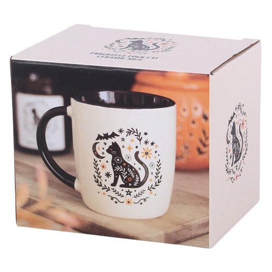 Frightful Folk Black Cat Ceramic Mug
