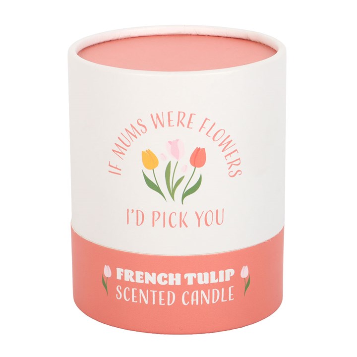 “If Mums Were Flowers” Scented Candle – Tulip Gift for Mum