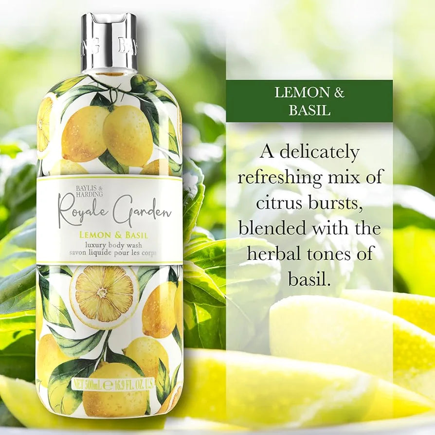 Royale Garden lemon & basil body wash