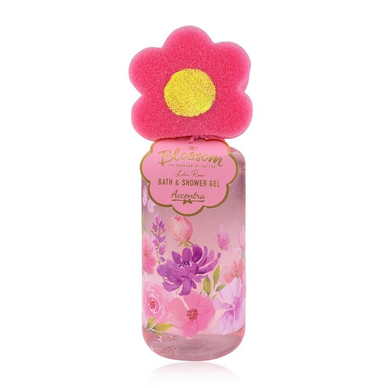 Blossom Shower Gel with Sponge – Lilac Rose (290ml)