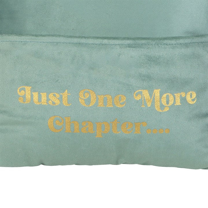Reading Cushion with Pocket – “Just One More Chapter” Book Lover Gift