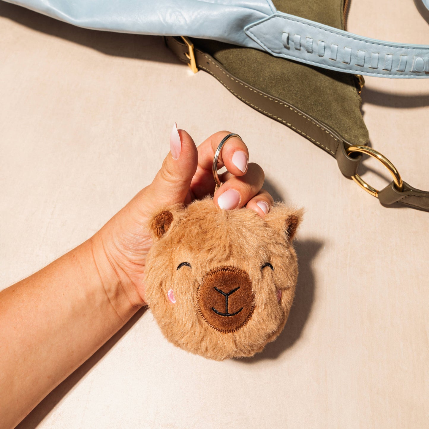 Animal Stress Ball Bag Charm – Cute Plush Keychain