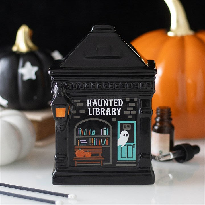 Haunted Library Ceramic Oil Burner