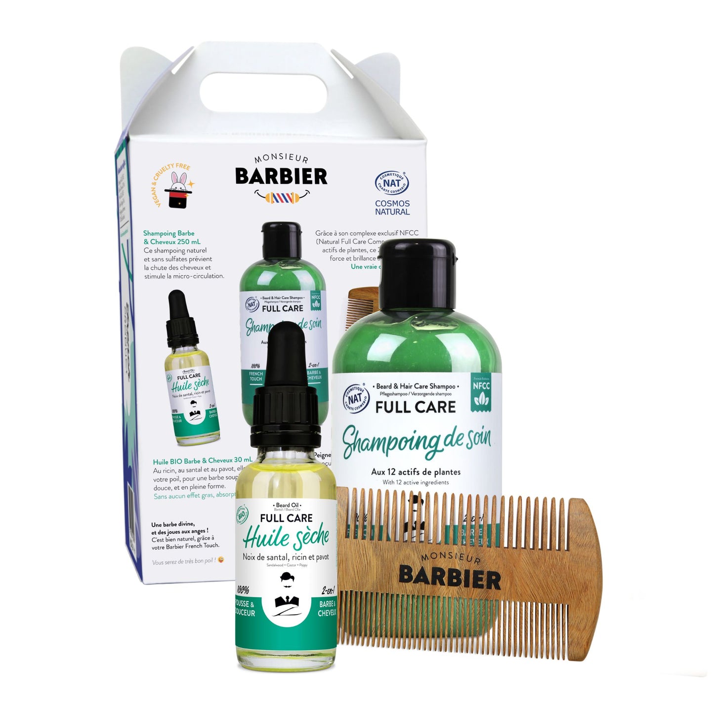 THE BARBE & CHEVEUX BOX - Beard & Hair Care Set for Men