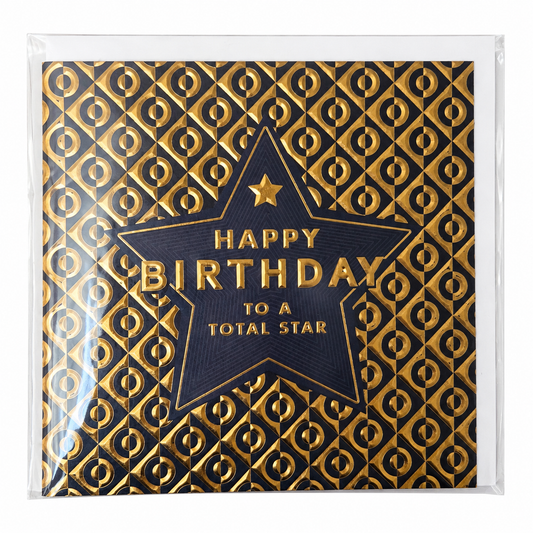 Pocket Square Birthday Card – Happy Birthday to a Total Star