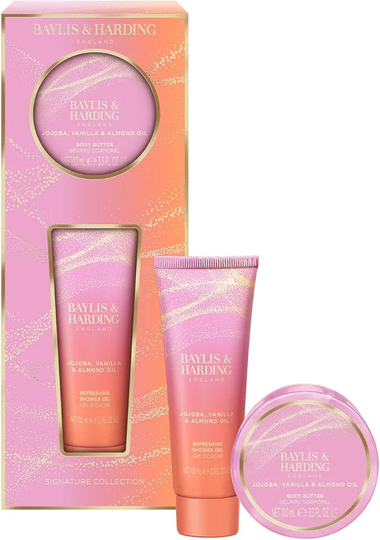Baylis & Harding Jojoba, Vanilla & Almond Oil Indulgent Body Pamper Duo Gift Set