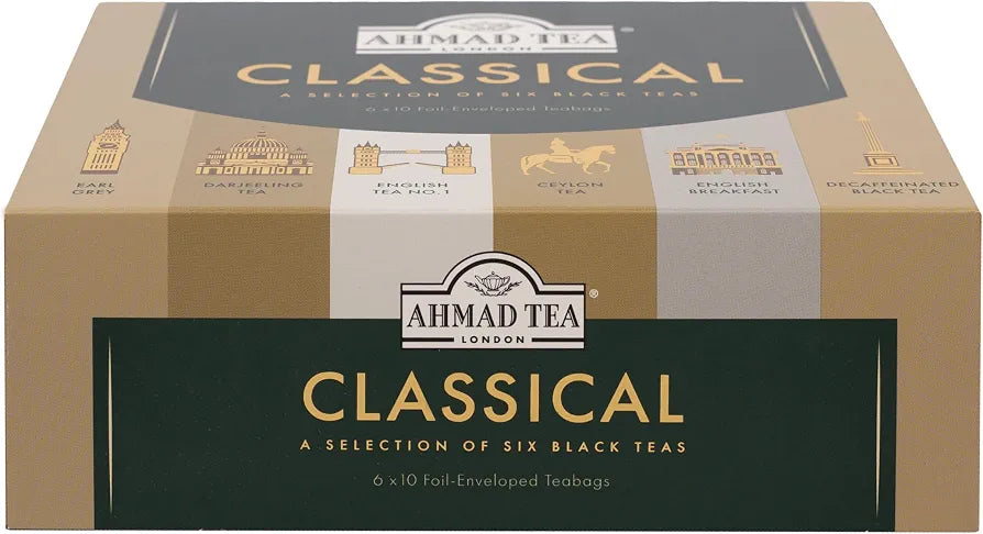 Ahmad Tea Classical Selection – Six Black Tea Blends (60 Tea Bags)