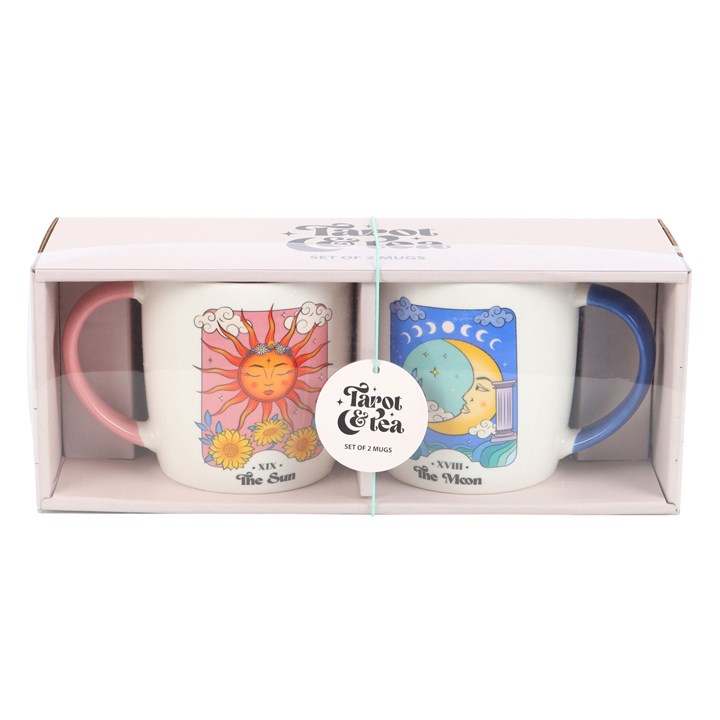 Tarot Mug Set – The Sun & The Moon Celestial Coffee Cups