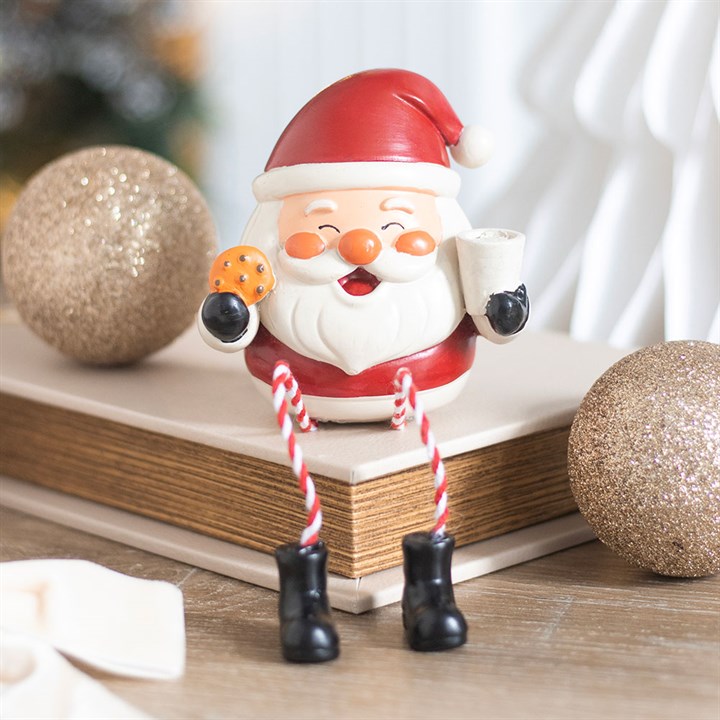 Jolly Santa Shelf Sitter – Milk & Cookies