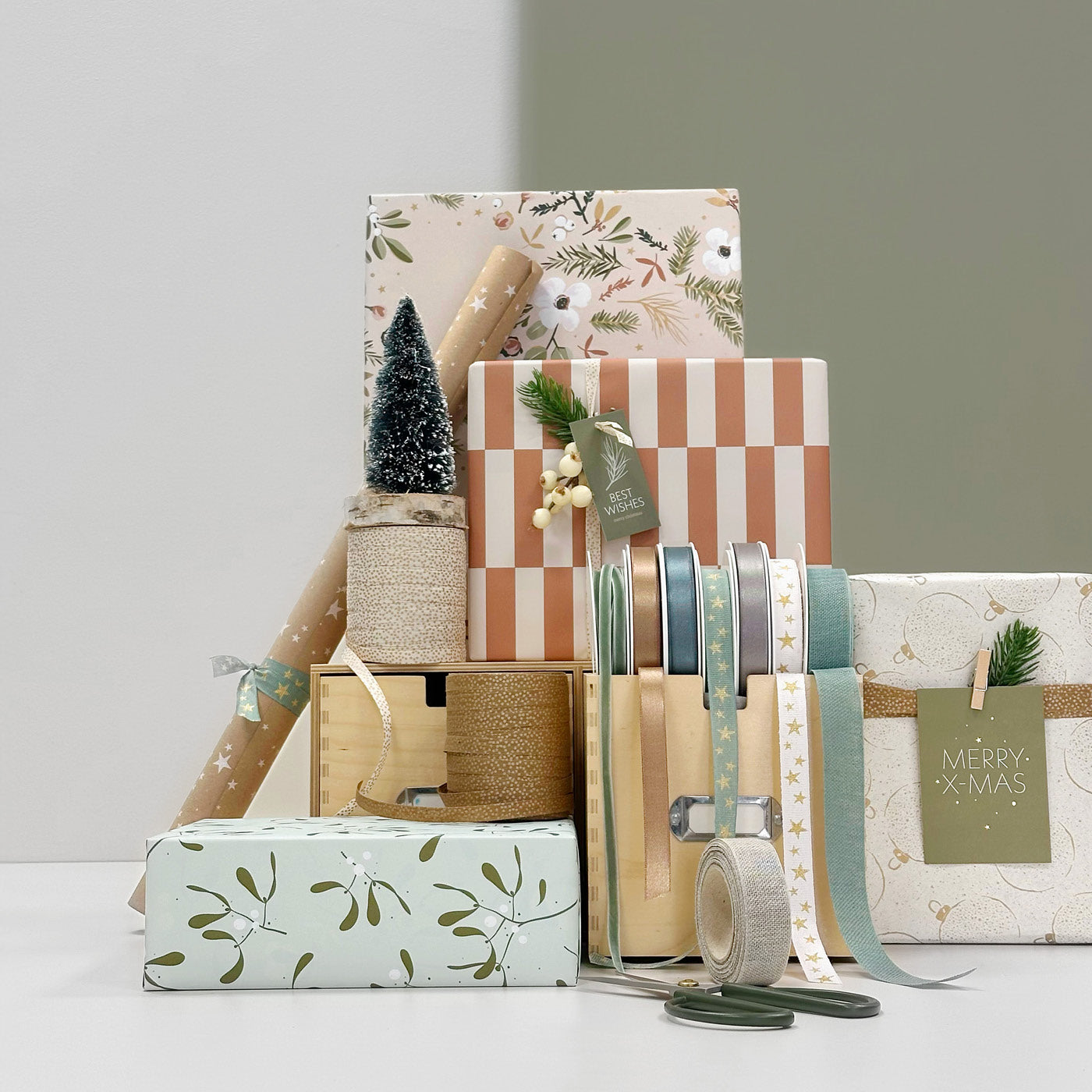 Christmas wrapping paper roll