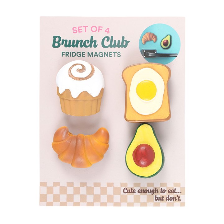 Brunch Club Fridge Magnet Set – Cute Food-Themed Kitchen Decor