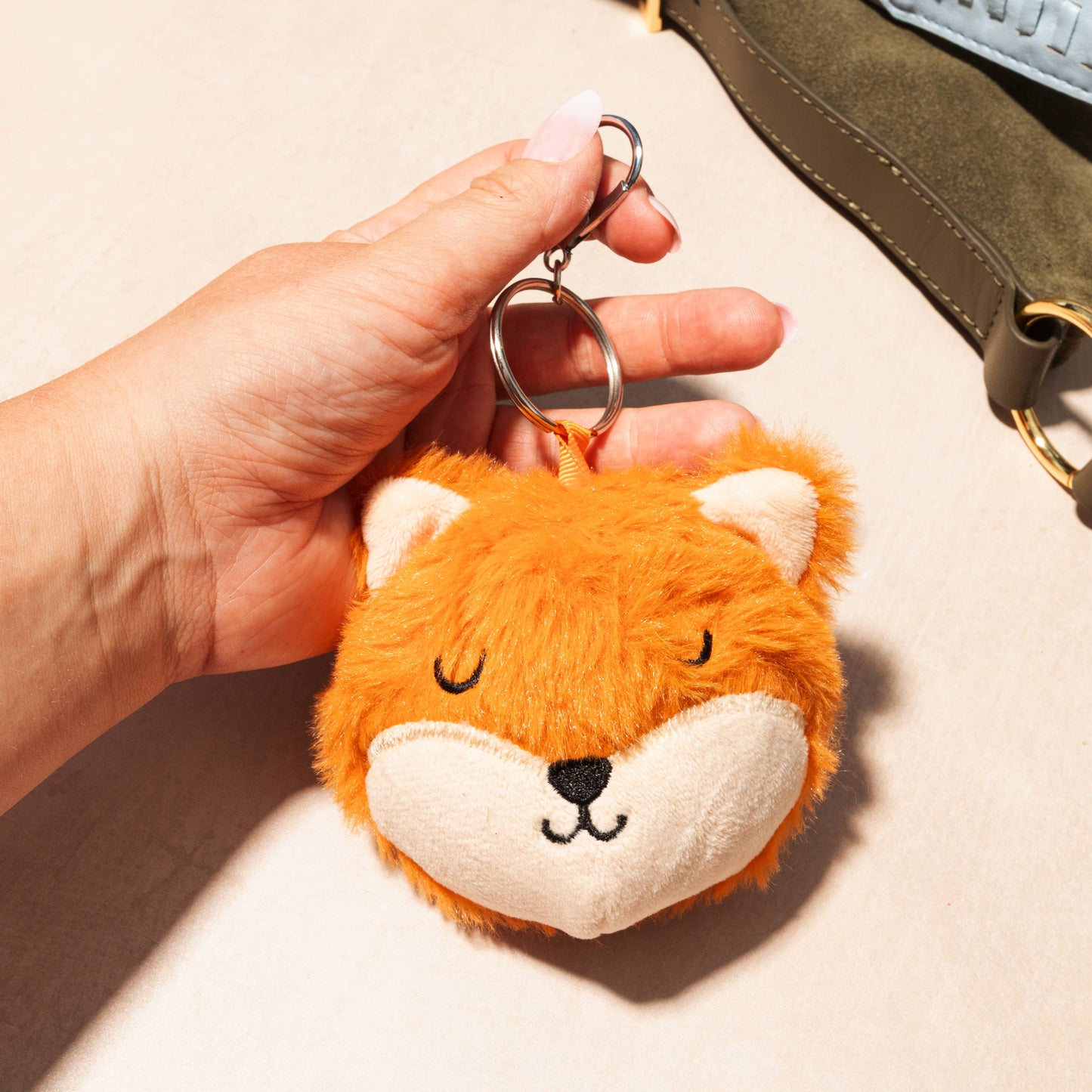 Animal Stress Ball Bag Charm – Cute Plush Keychain