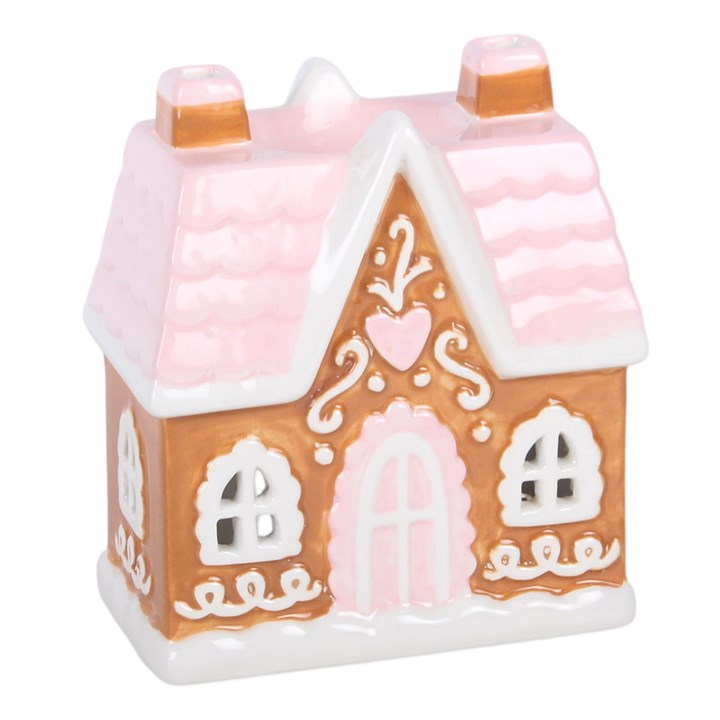 Pink Gingerbread House Oil Burner & Wax Warmer – Christmas