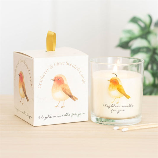 Robin Remembrance Candle – Cranberry & Clove