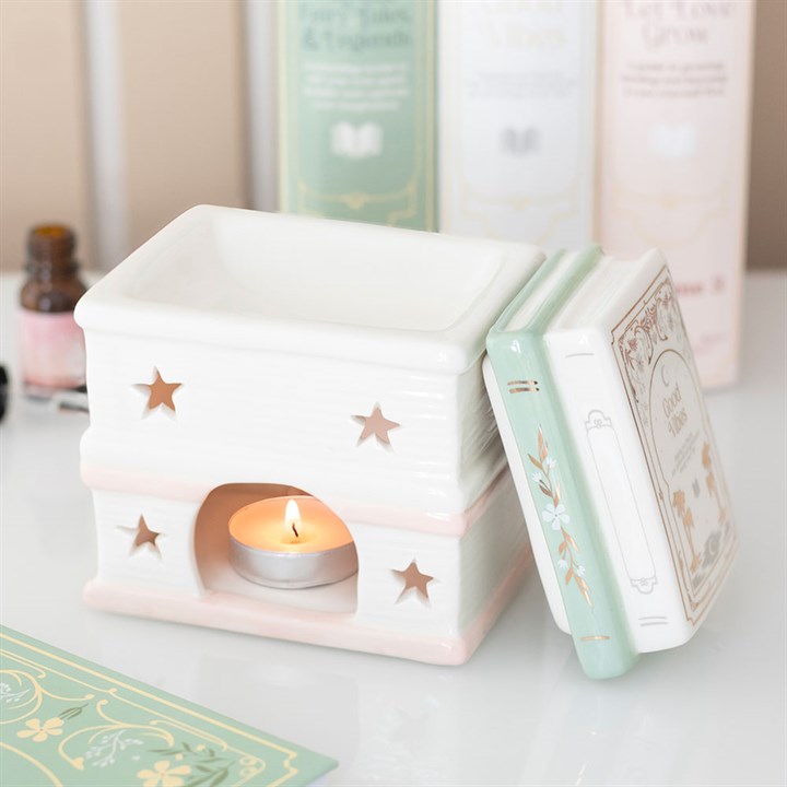 Book Stack Oil Burner – Cosy Reading Corner Wax Melt & Oil Warmer