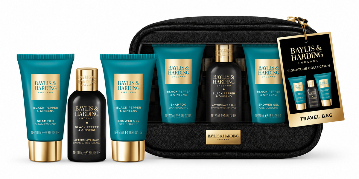 Baylis & Harding Black Pepper & Ginseng Travel Bag Gift Set