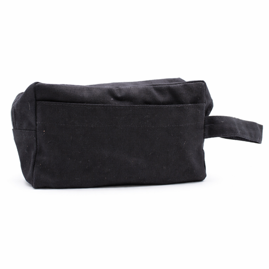 Black Cotton Toiletry Bag