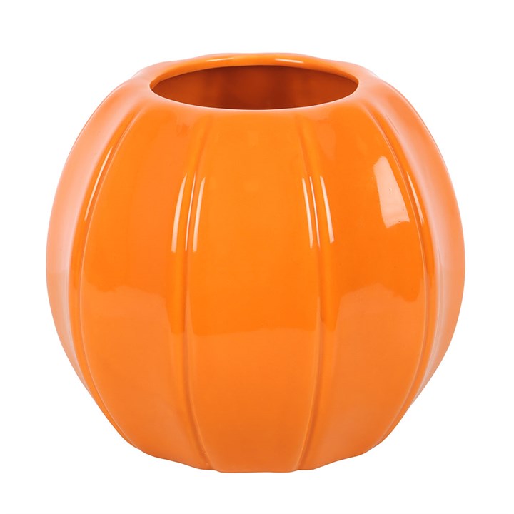 Orange Pumpkin Ceramic Vase