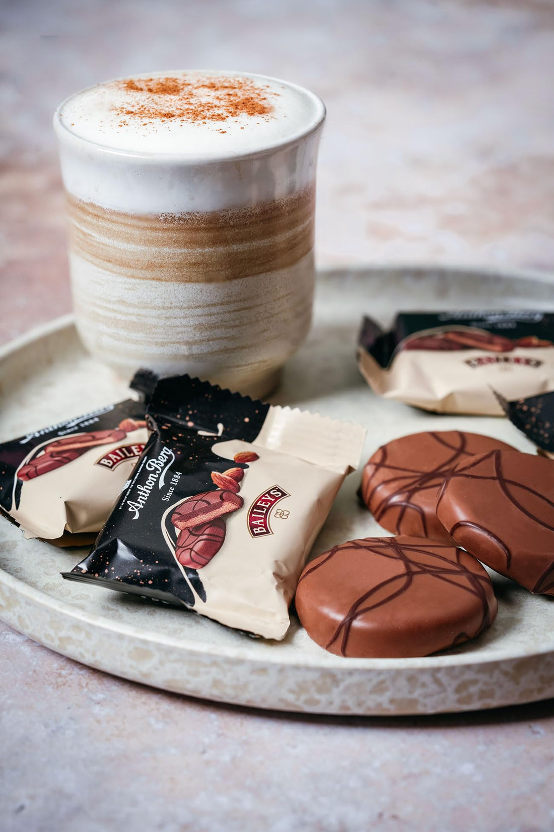 Anthon Berg Baileys Treats – Milk chocolate-covered marzipan with Baileys flavor 175g