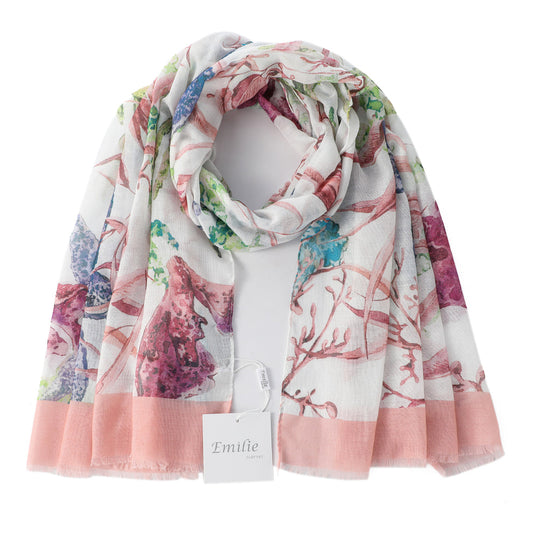 Lightweight coral scarf
