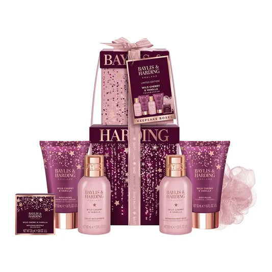 Baylis & Harding Wild Cherry & Vanilla Luxury Pamper Present Gift Set