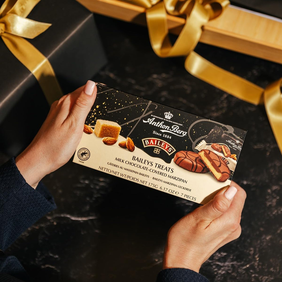 Anthon Berg Baileys Treats – Milk chocolate-covered marzipan with Baileys flavor 175g