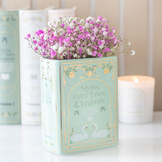 Book Vase – Ceramic Decorative Vase (Green or Pink)