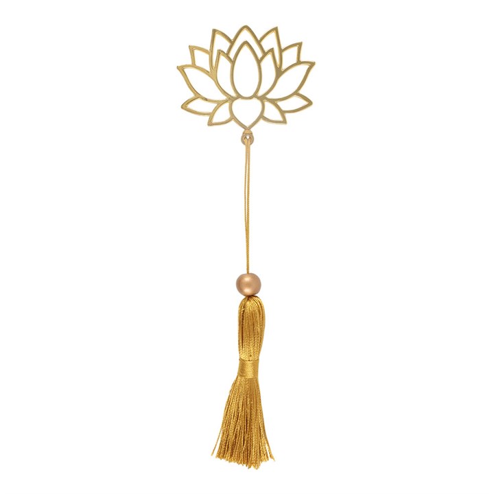 Lotus Flower Bookmark with Tassel – Elegant Spiritual Gift
