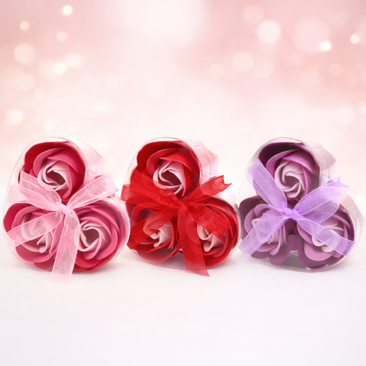 Rose Bath Flower Gift Set (3pcs) 💕