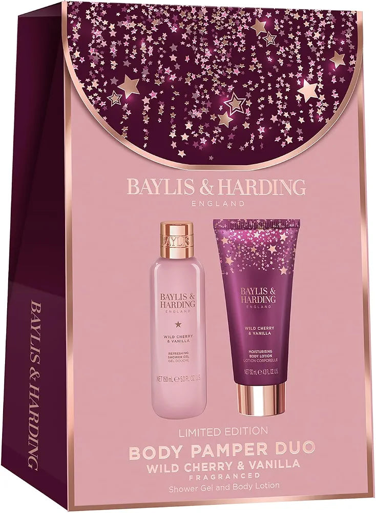 Baylis & Harding Wild Cherry & Vanilla Luxury Body Pamper Duo Gift Set