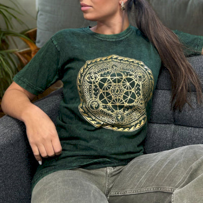Stone Washed T-Shirt - Chakra - Green