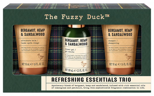 The Fuzzy Duck Refreshing Essentials Gift Set – Bergamot, Hemp & Sandalwood