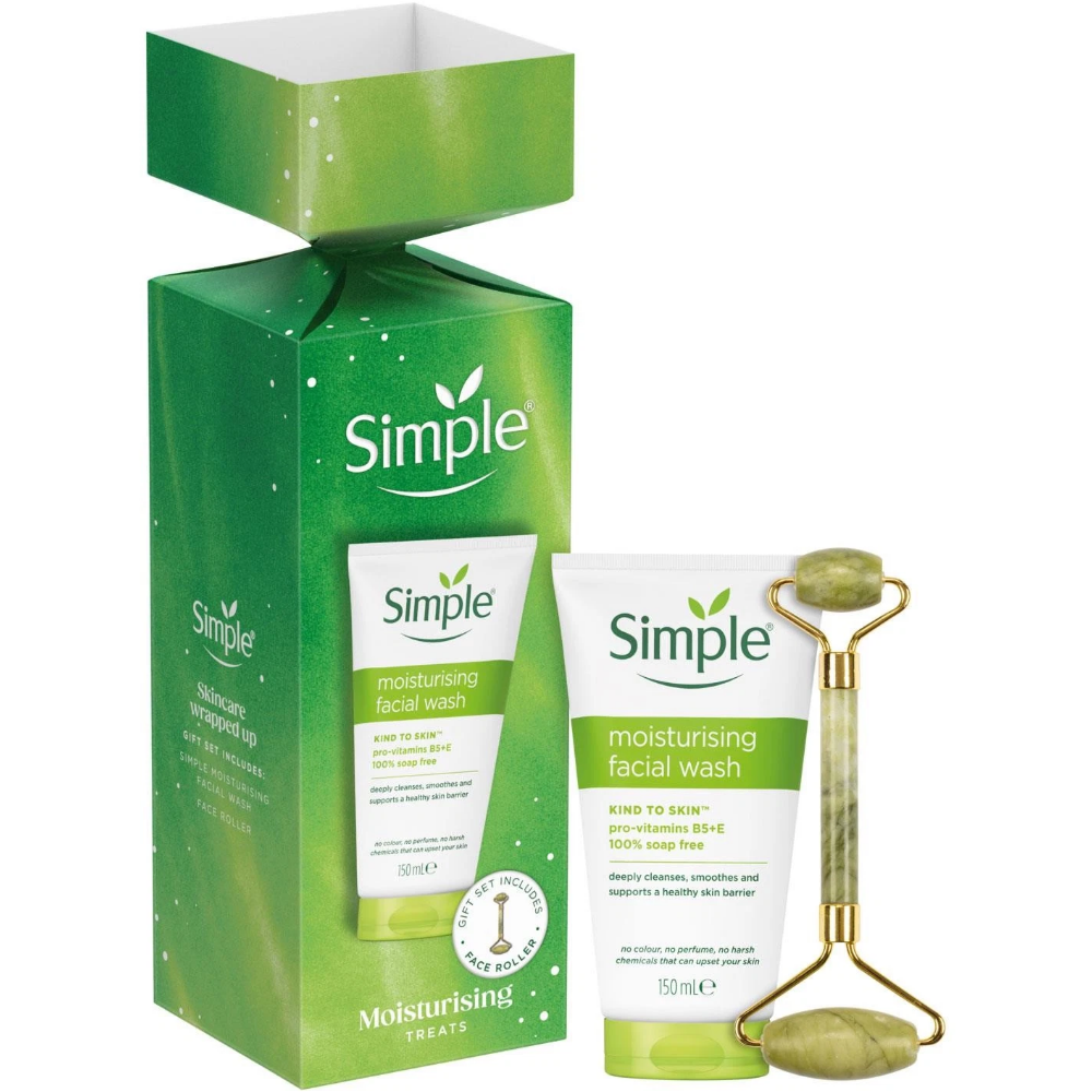 Simple Moisturising Treats Facial Wash & Roller Cracker