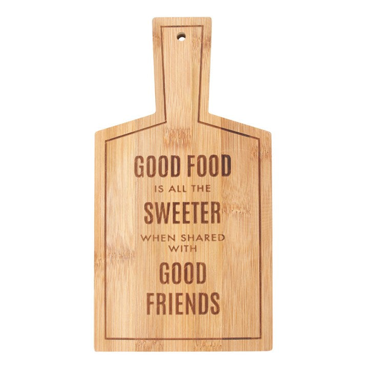 Bamboo Serving Board – “Good Food & Good Friends”