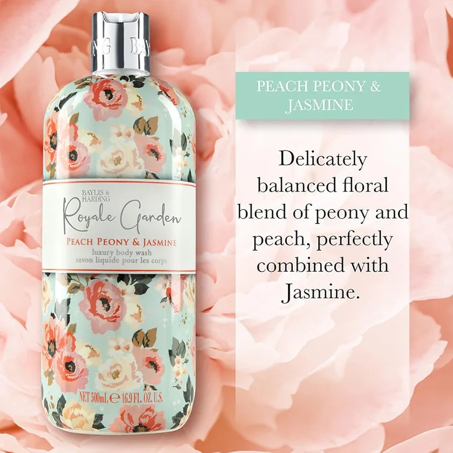 Royale Garden luxury peach peony & jasmine body wash