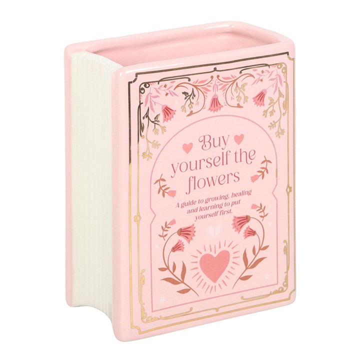 Book Vase – Ceramic Decorative Vase (Green or Pink)