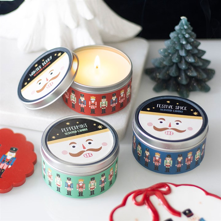 Nutcracker tin Candle