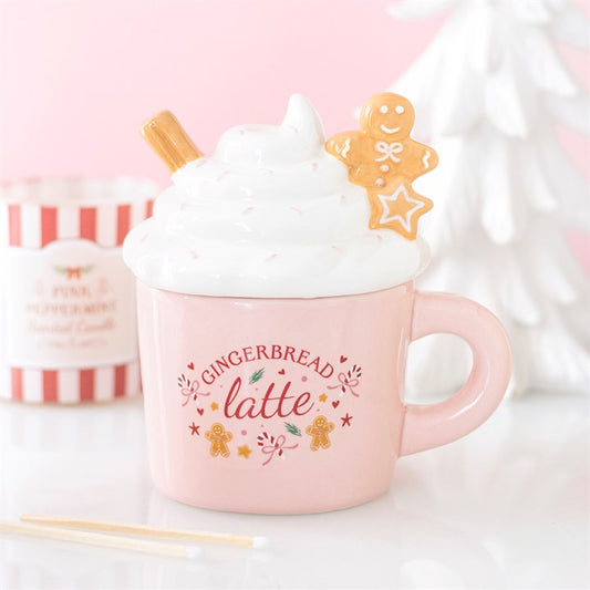 Pink Gingerbread Latte Wax Warmer & Oil Burner – Christmas