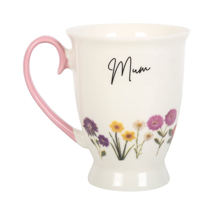 “Mum” Floral Ceramic Mug – Wildflower Design