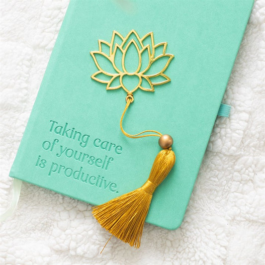 Lotus Flower Bookmark with Tassel – Elegant Spiritual Gift