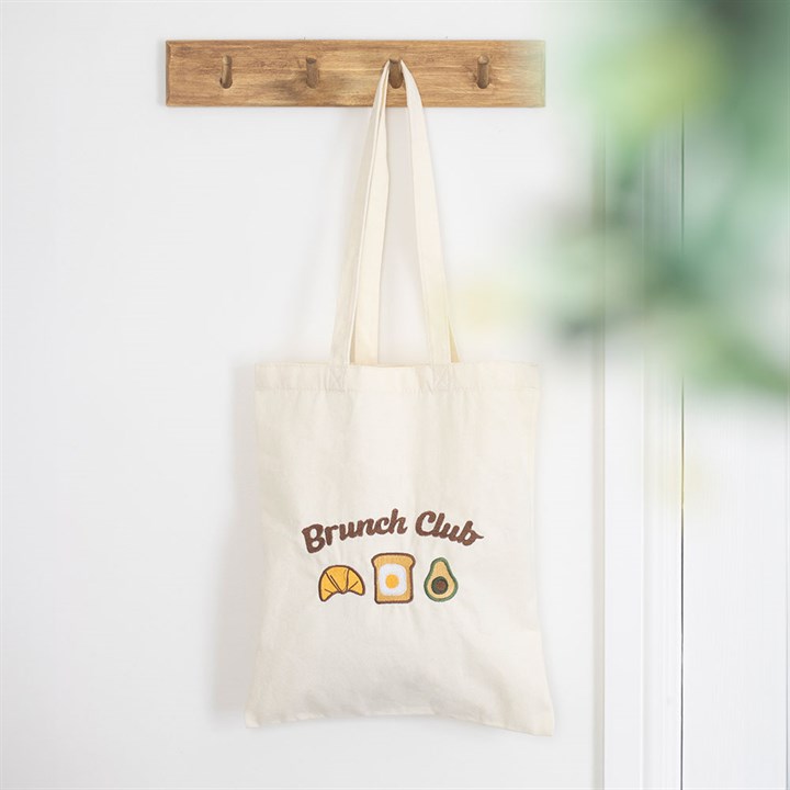 Brunch Club Tote Bag – Embroidered Everyday Shopper