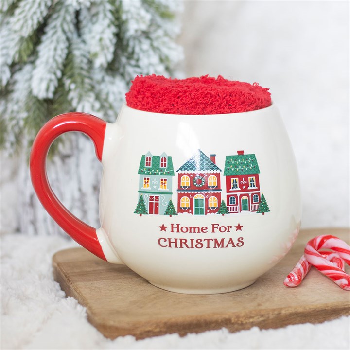 Home for Christmas Mug & Socks Set