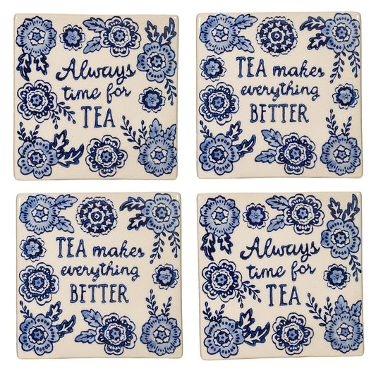 Blue Willow Coasters (Set of 4)