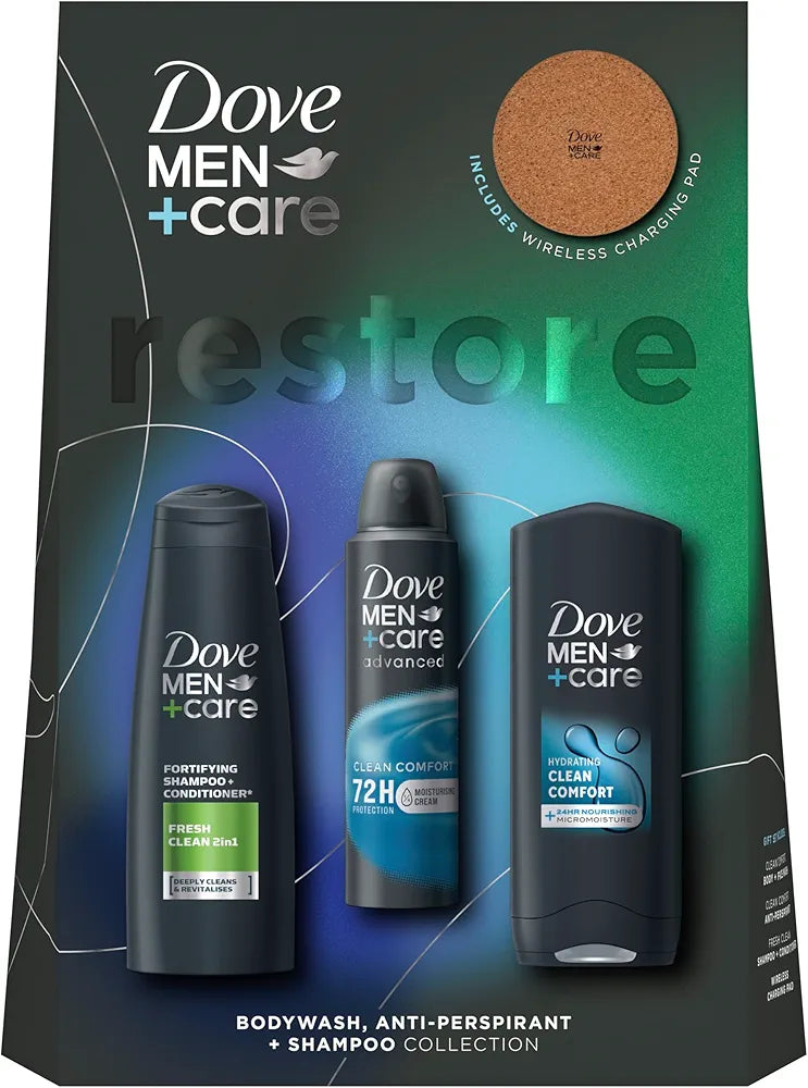 Dove Men+Care Restore Men's Gift Set for Him Collection with Charging Pad
