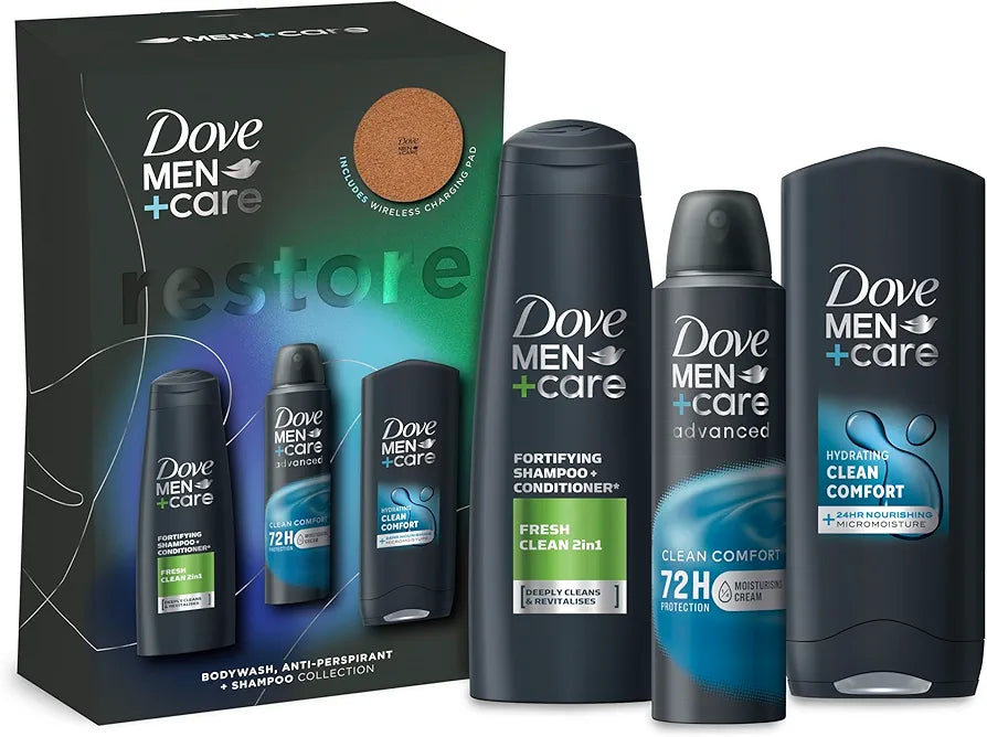 Dove Men+Care Restore Men's Gift Set for Him Collection with Charging Pad