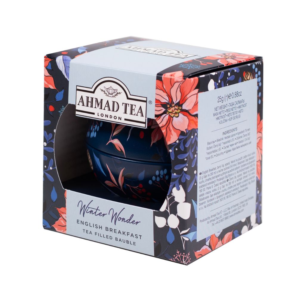 Ahmad tea Winter Wonder Christmas Tree Tea Bauble - 25g Loose Leaf English Breakfast Tea