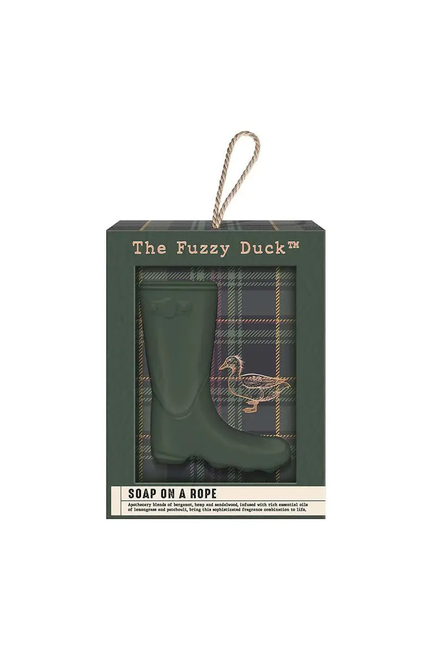 The Fuzzy Duck Wellie Soap on a Rope Gift – 250g
