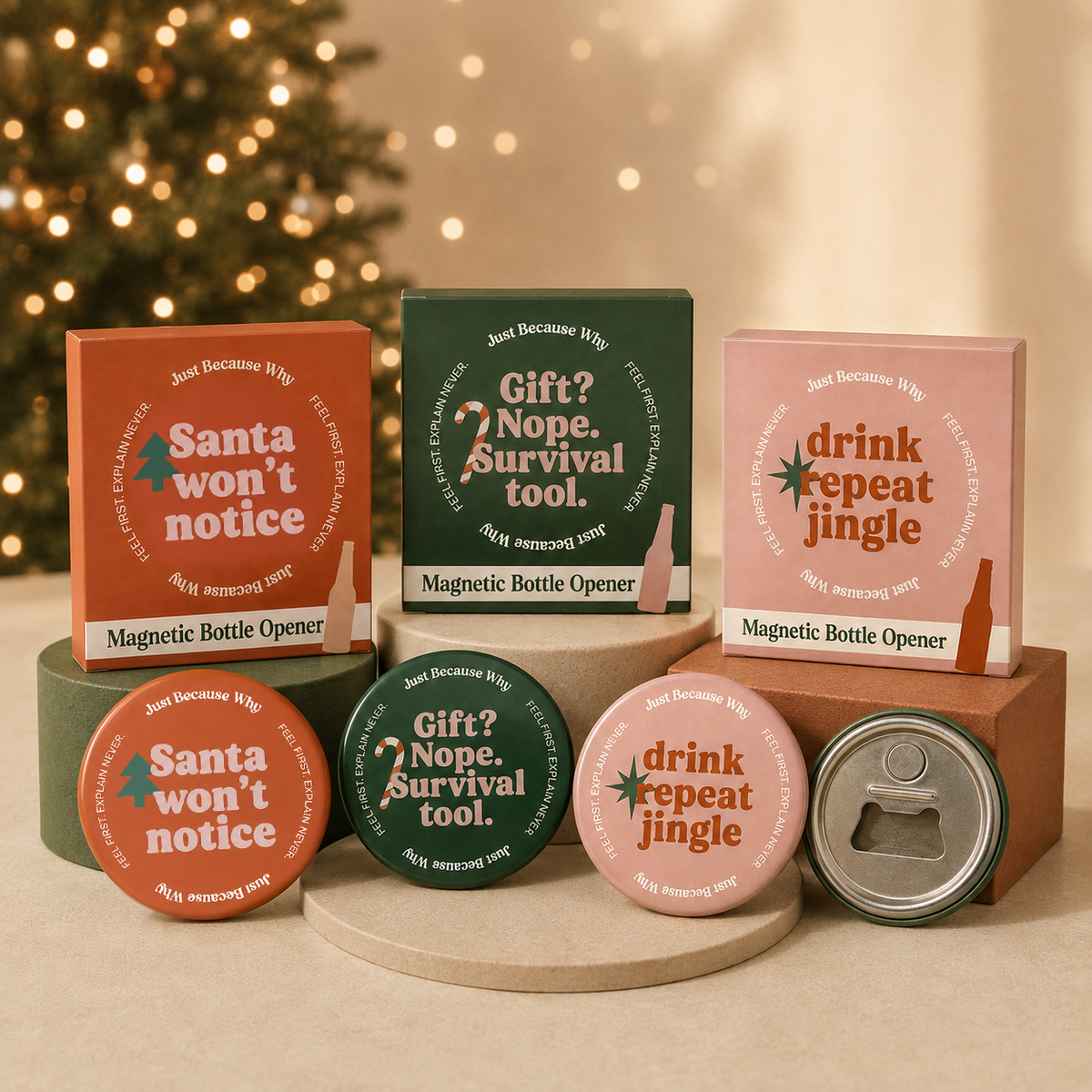 Christmas Magnetic Bottle Opener – 3 Designs 🍺🎄