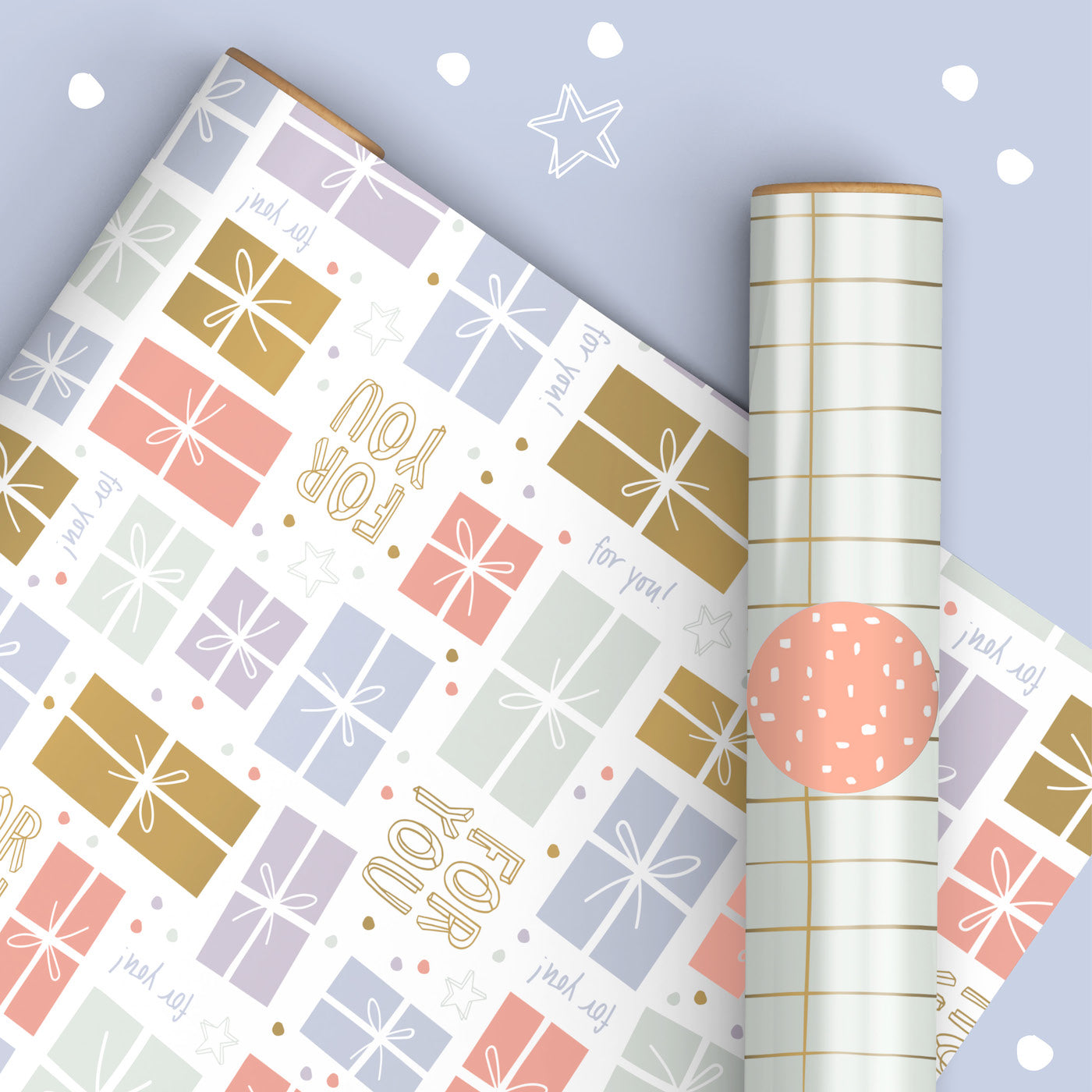 Happy wrapping paper roll