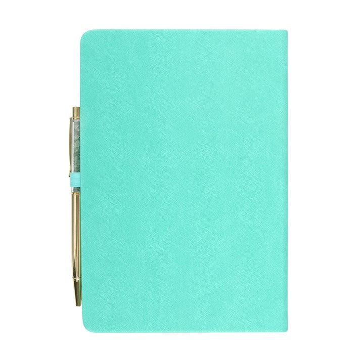 Wellness Journal with Crystal Pen – A5 Guided Self-Care Notebook